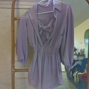 Lilac romper with matching bralette